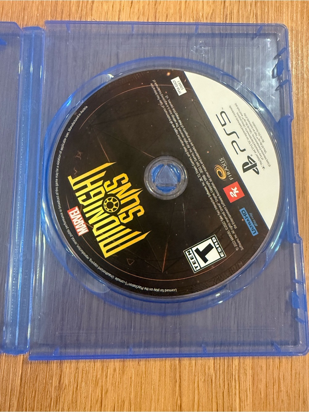 Marvel PS3 Midnight Suns Disc — Black, White & Yellow Artwork